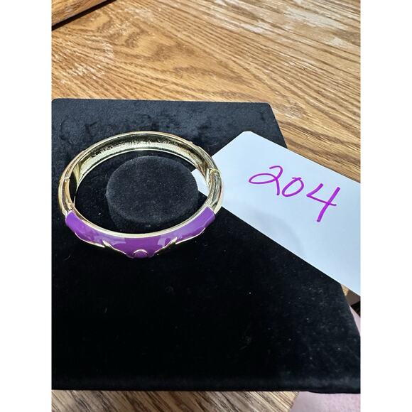 Sequin Nordstrom Multicolor Gold Tone Statement Enamel Bangle Bracelet # 204 - Picture 3 of 3